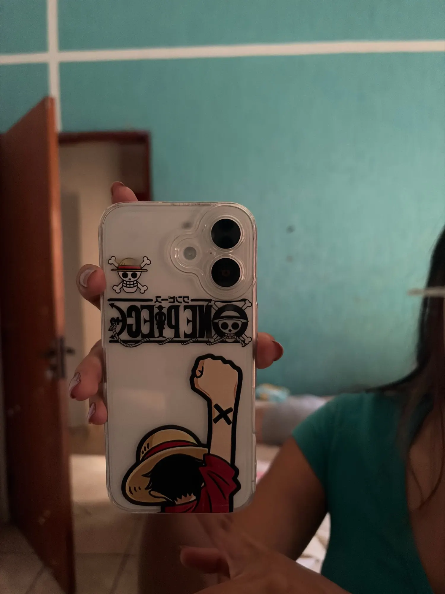 Foto de un comprador: Funda transparente suave para celular iPhone con Luffy y Zoro