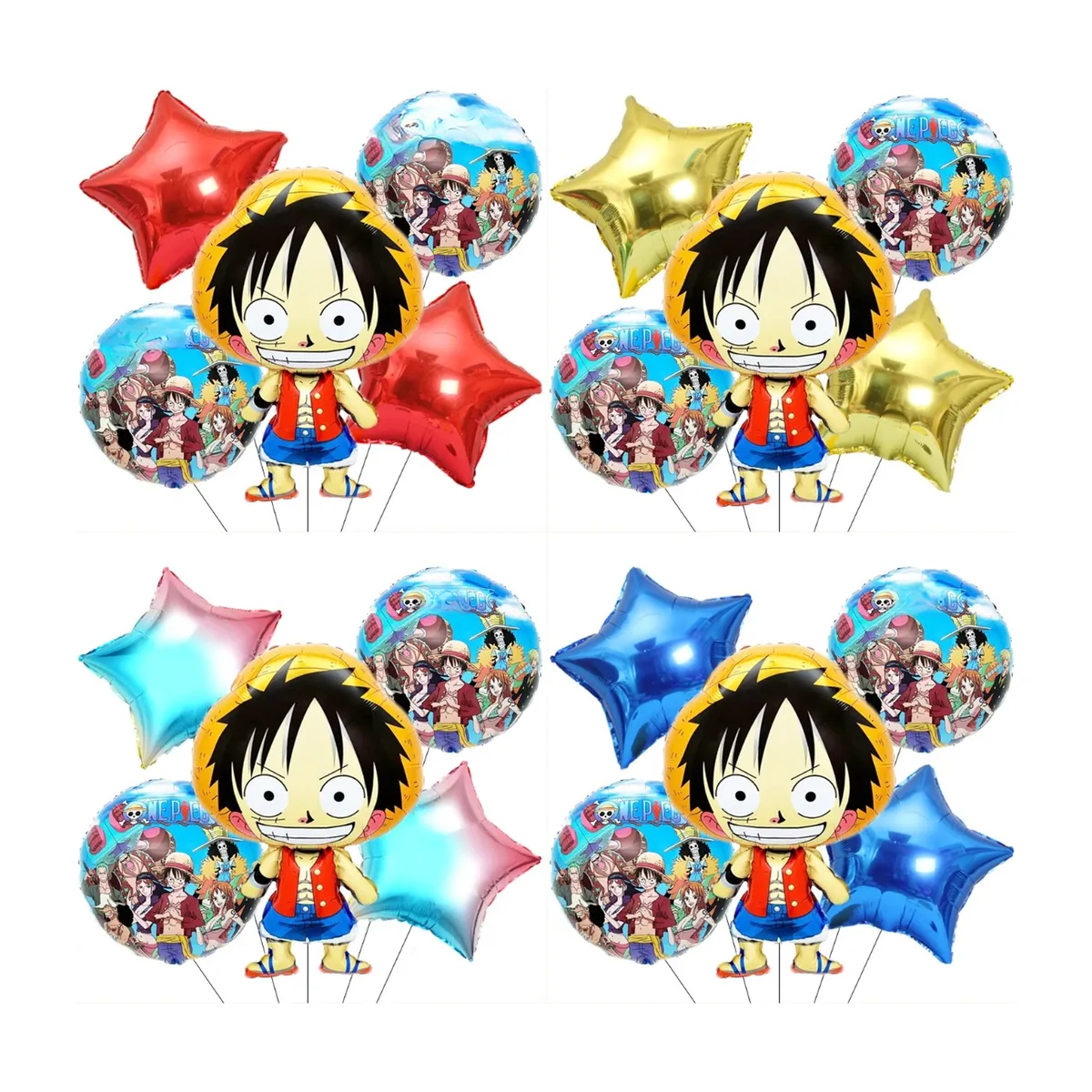 Globos de One Piece para cumpleaños, set de 5 piezas – vue 2