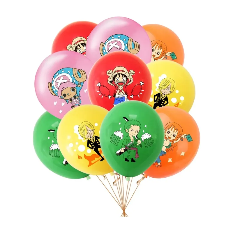Globos de One Piece para fiesta con banner y adorno de pastel – Cuelga el banner