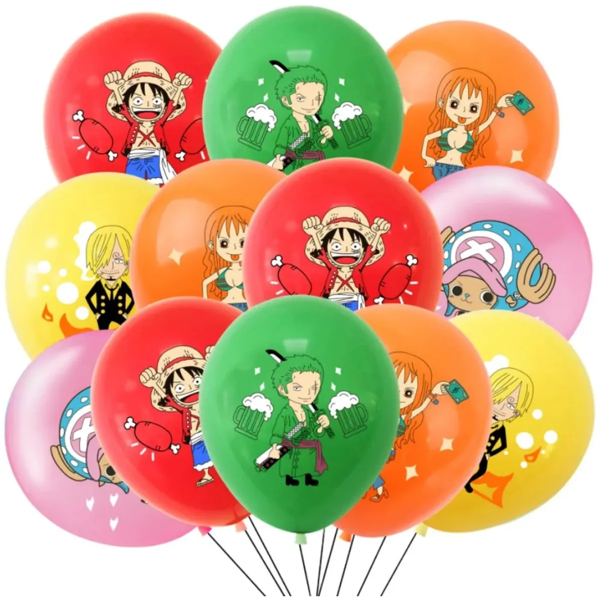 Globos de One Piece: kit de decoración para fiesta de cumpleaños – globos, set de 12