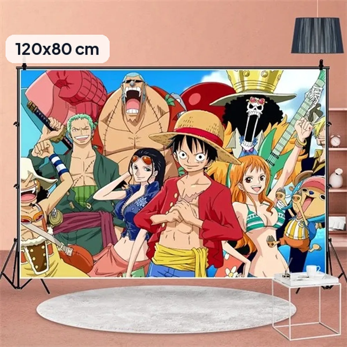 Globos de One Piece: kit de decoración para fiesta de cumpleaños – póster, 120 × 80