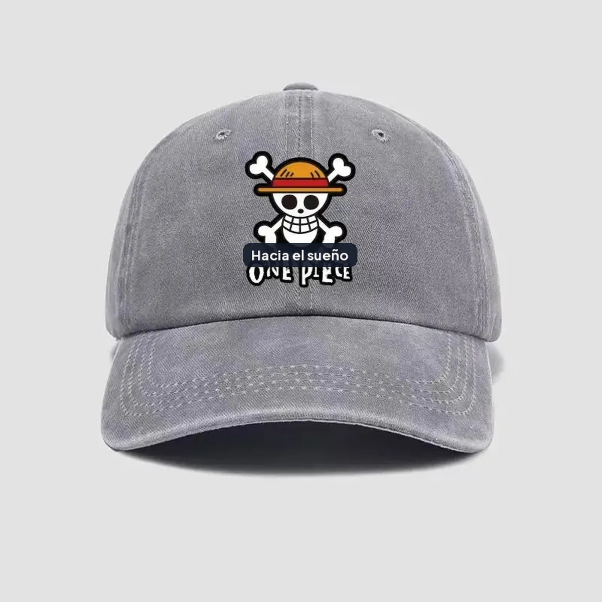 Gorra de béisbol de algodón suave con estampado de One Piece – vue 5