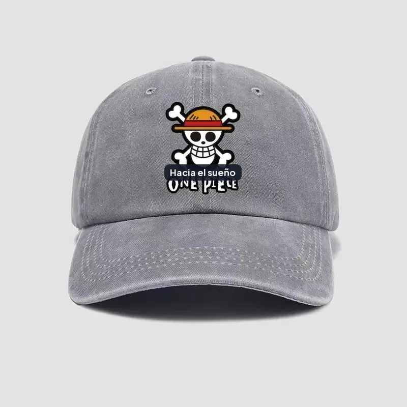 Gorra de béisbol de algodón suave con estampado de One Piece – Elige color