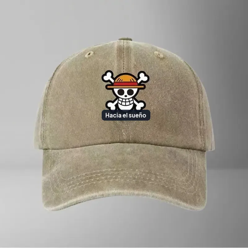 Gorra de béisbol de algodón suave con estampado de One Piece – Úsala