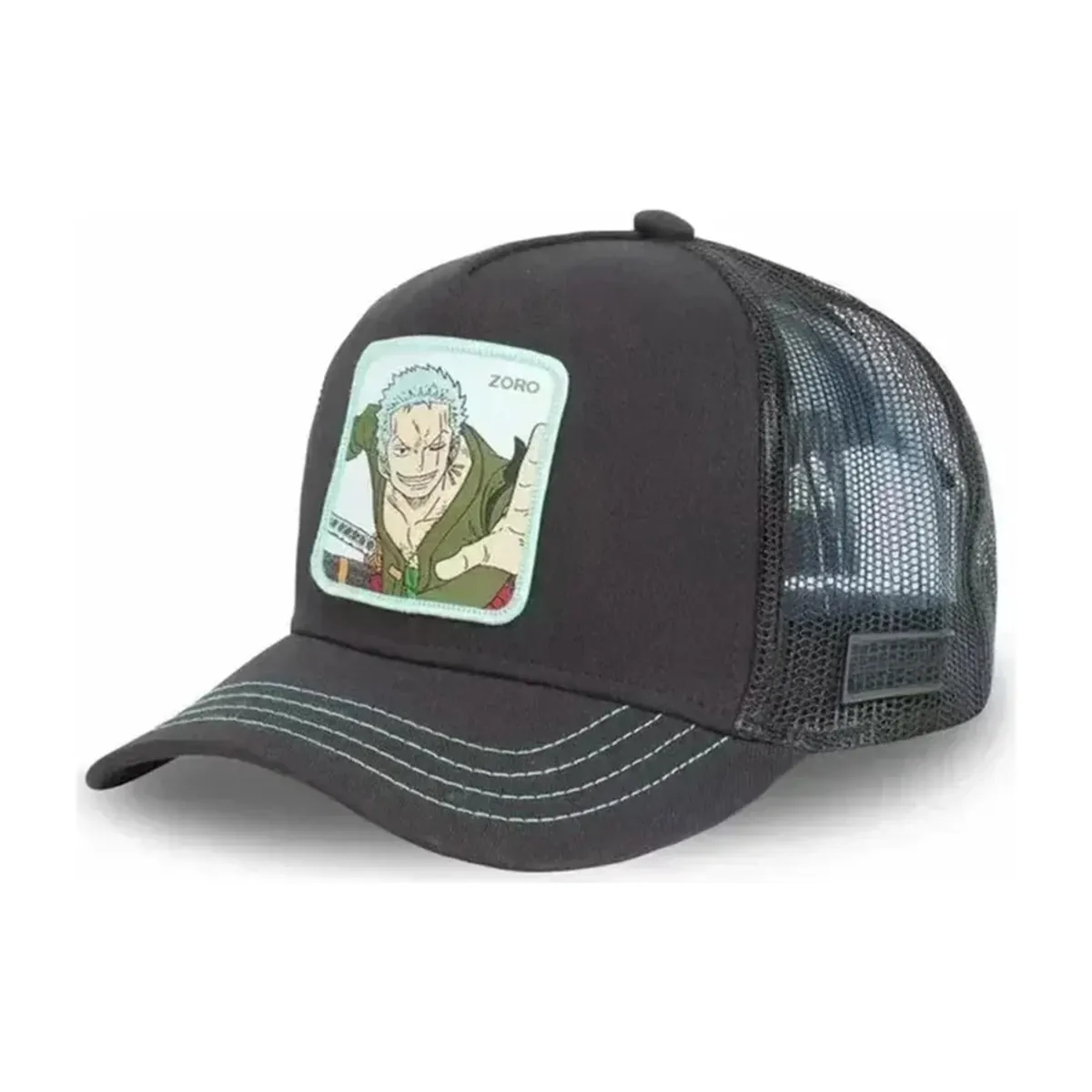 Gorra de béisbol con estampado de Luffy y Chopper, ajustable – negro zoro