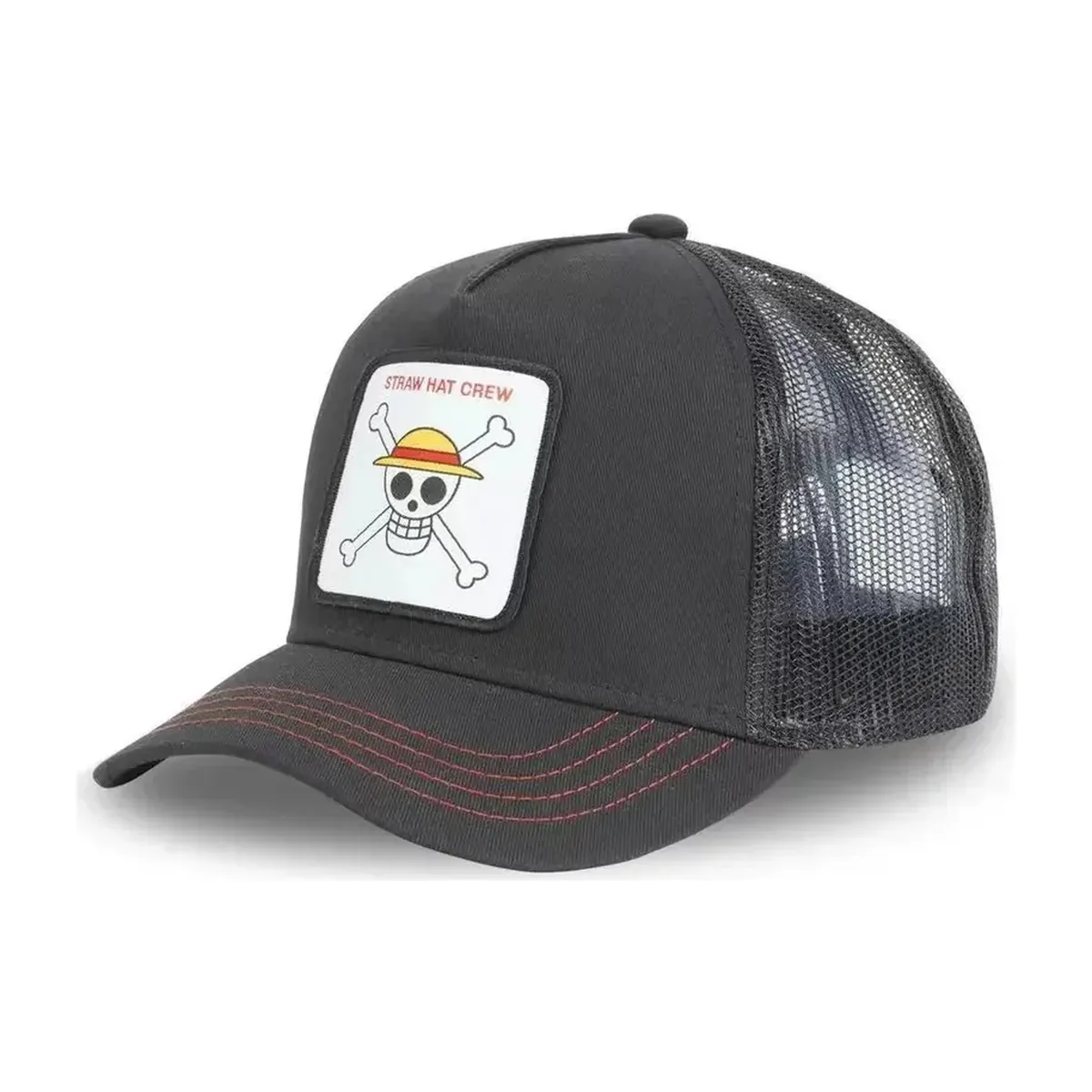 Gorra de béisbol de malla con sombrero de paja de Luffy, snapback – vue 5