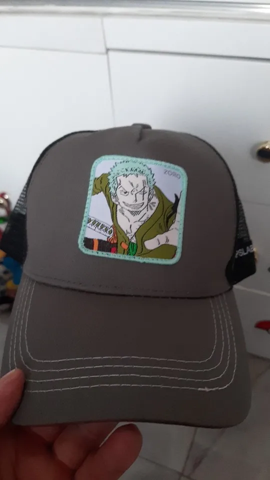 Foto de un comprador: Gorra de béisbol de malla con sombrero de paja de Luffy, snapback