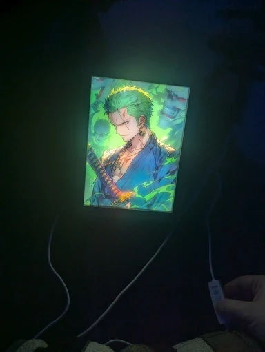 Foto de un comprador: Lámpara de One Piece y anime con marco LED animado