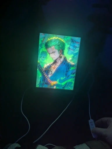 Foto de un comprador: Lámpara de One Piece y anime con marco LED animado