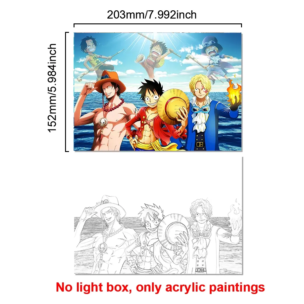 Lámpara LED con Marco Animado de Personajes de Anime – no light box 11