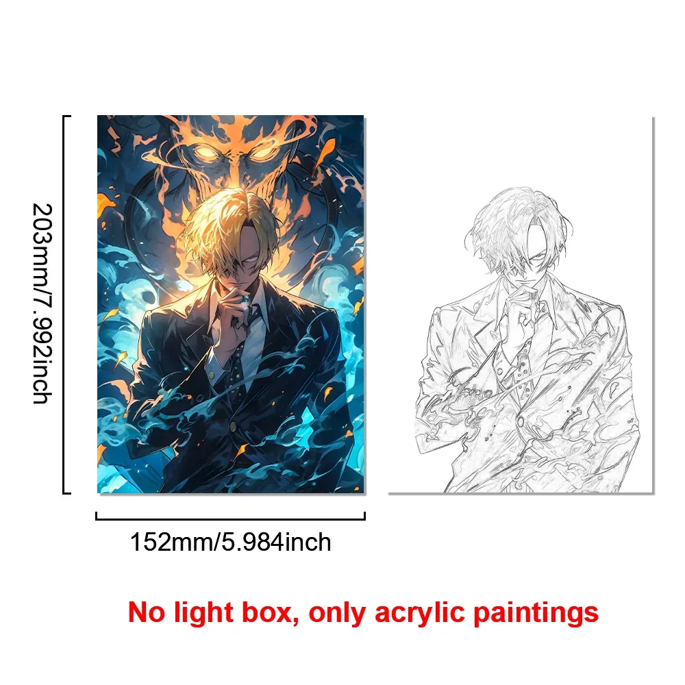 Lámpara LED con Marco Animado de Personajes de Anime – no light box 12