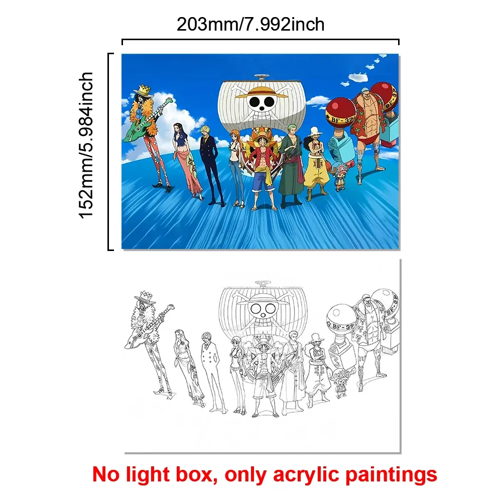 Lámpara LED con Marco Animado de Personajes de Anime – no light box 8