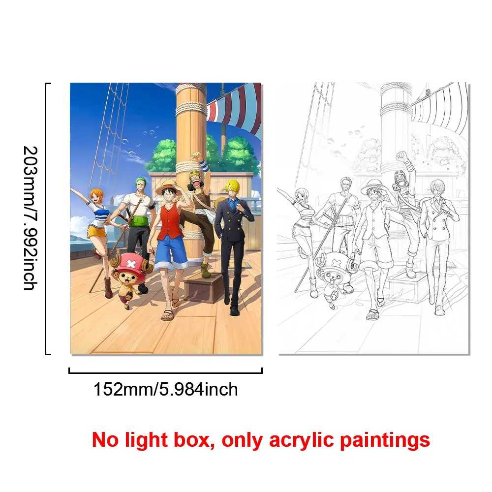 Lámpara LED con Marco Animado de Personajes de Anime – no light box 5