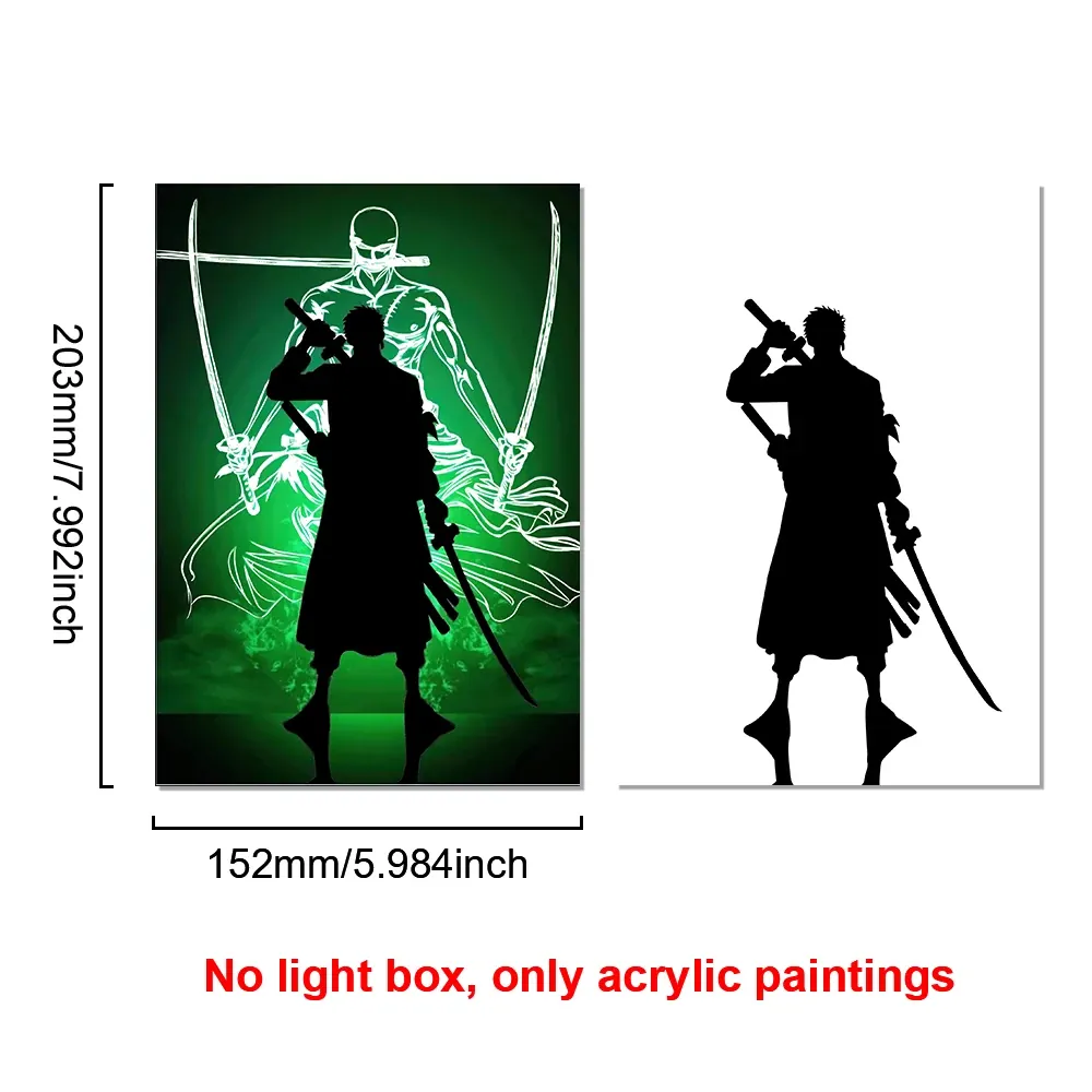 Lámpara LED con Marco Animado de Personajes de Anime – no light box 3