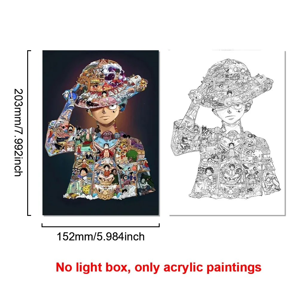 Lámpara LED con Marco Animado de Personajes de Anime – no light box 2