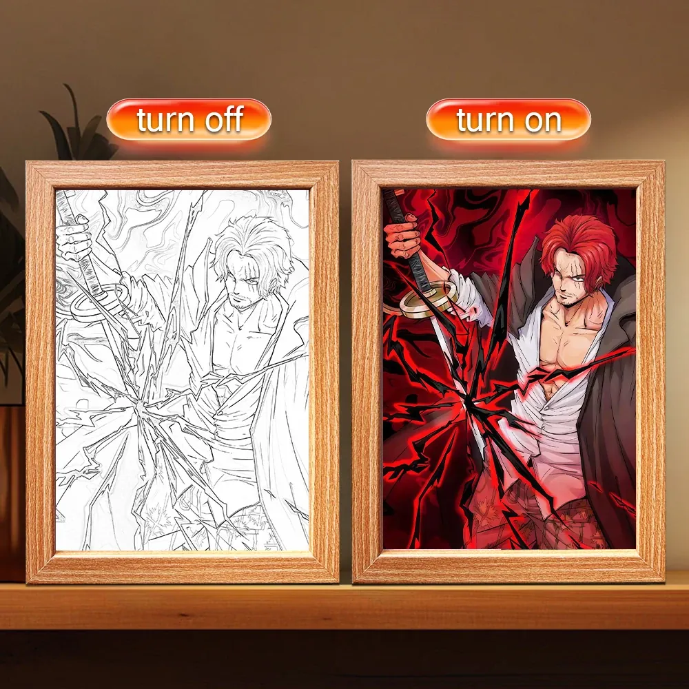 Lámpara LED con Marco Animado de Personajes de Anime – one, lot de 20