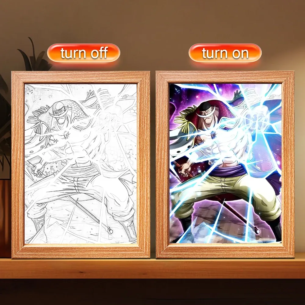 Lámpara LED con Marco Animado de Personajes de Anime – one, lot de 19