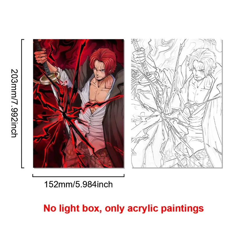 Lámpara de One Piece y anime con marco LED animado – Enciéndelo