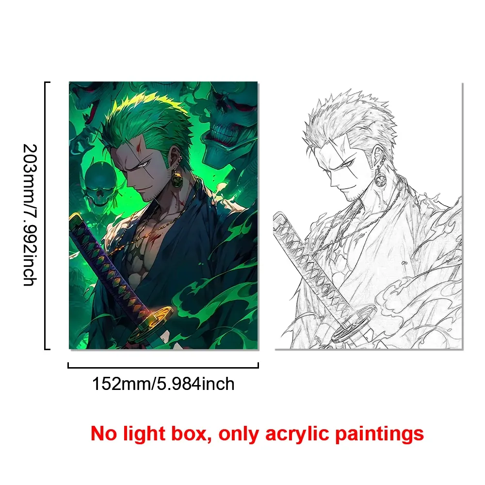 Lámpara LED con Marco Animado de Personajes de Anime – no light box 13