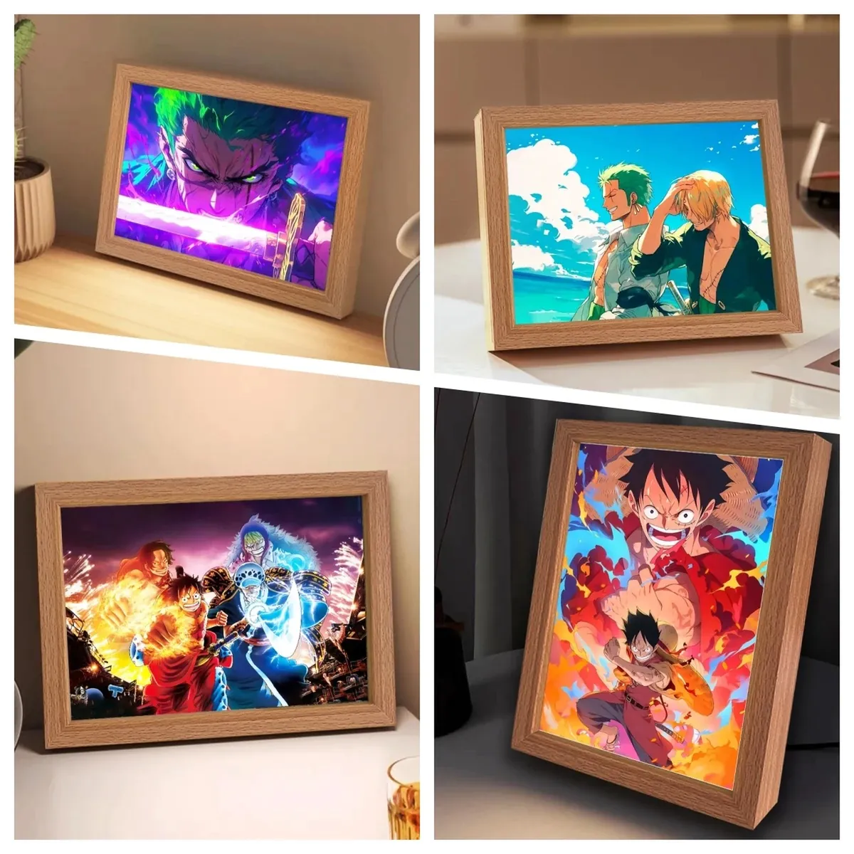 Lámpara de One Piece y anime con marco LED animado – vue 2