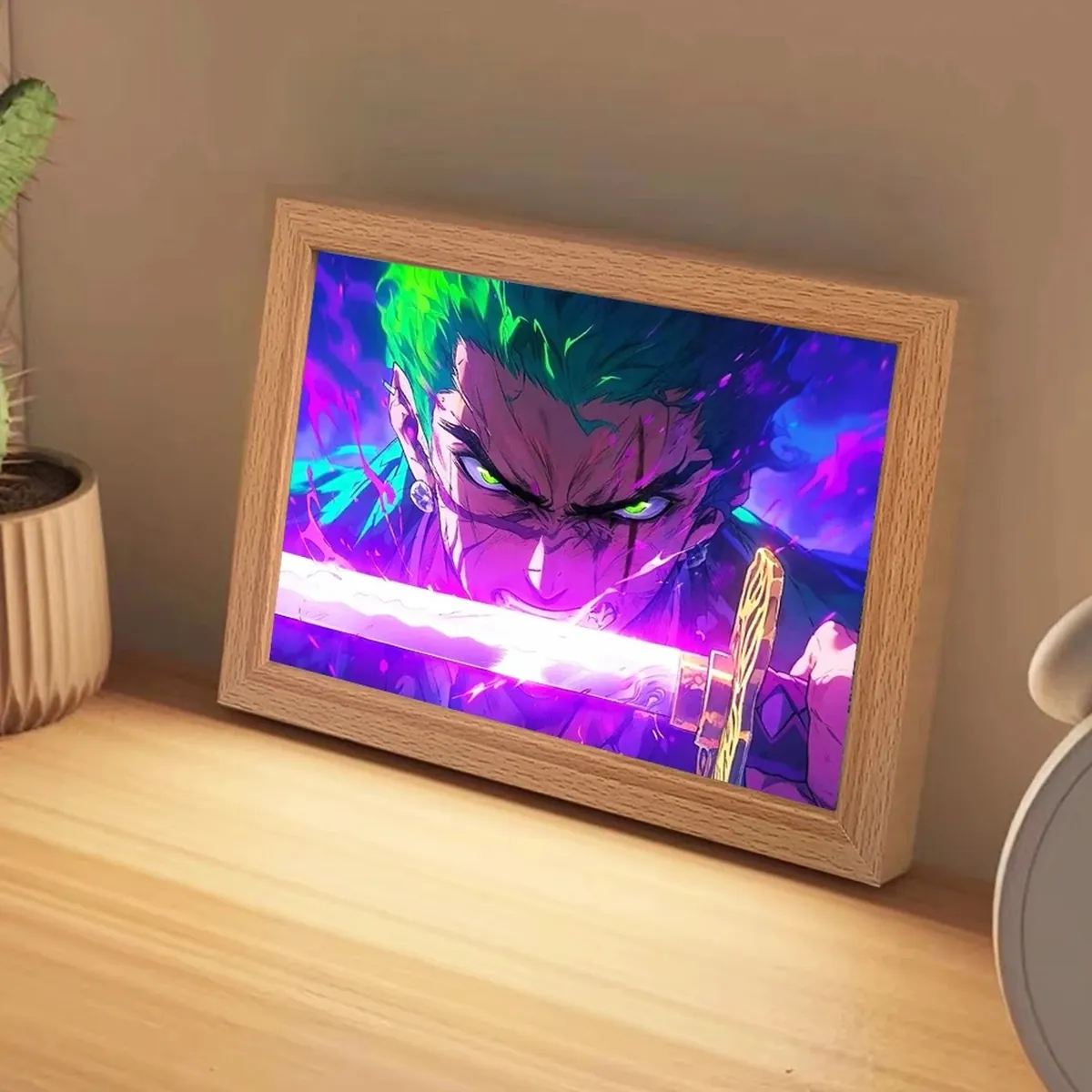 Lámpara de One Piece y anime con marco LED animado – vue 3