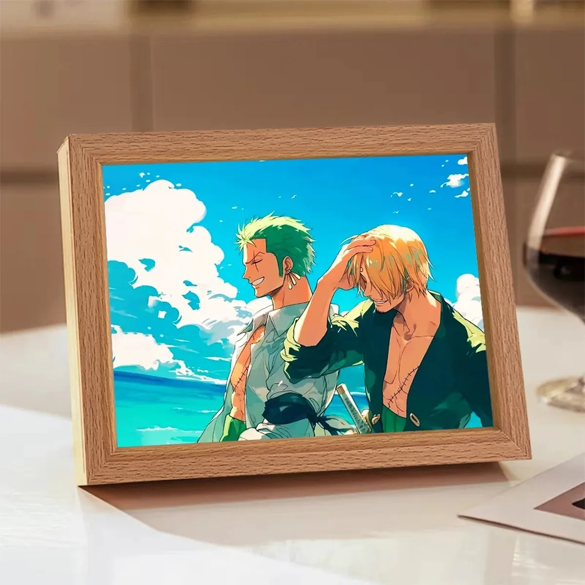 Lámpara de One Piece y anime con marco LED animado – vue 4