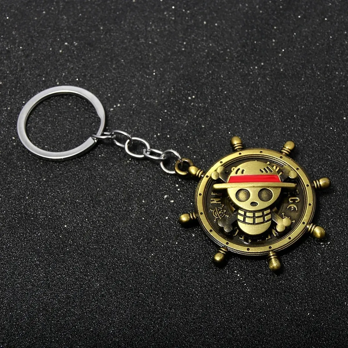 Llavero giratorio de calavera de One Piece con Luffy – vue 4