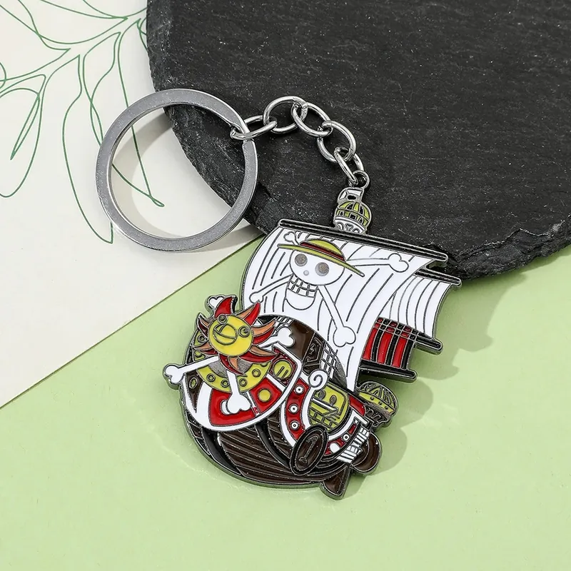 Llavero de metal de One Piece con Luffy, Ace y Law – Colócalo