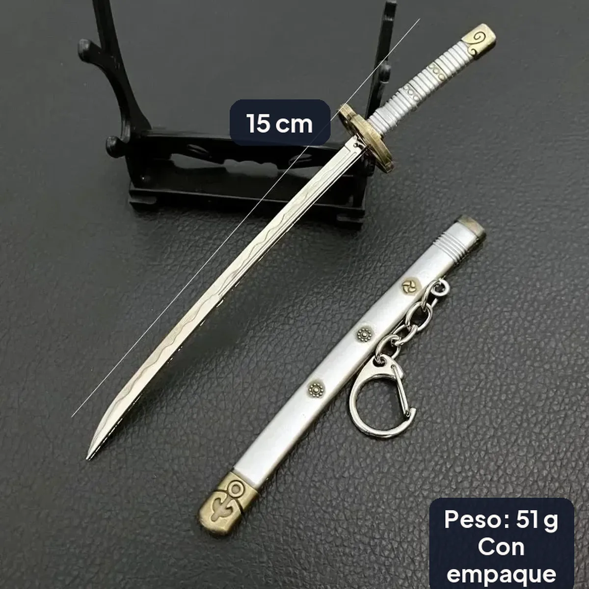 Llavero de One Piece de metal con Zoro para llaves y mochila – d