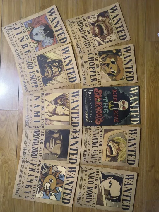 Foto de un comprador: Pósters de One Piece Wanted de Luffy y Zoro, juego vintage de 10