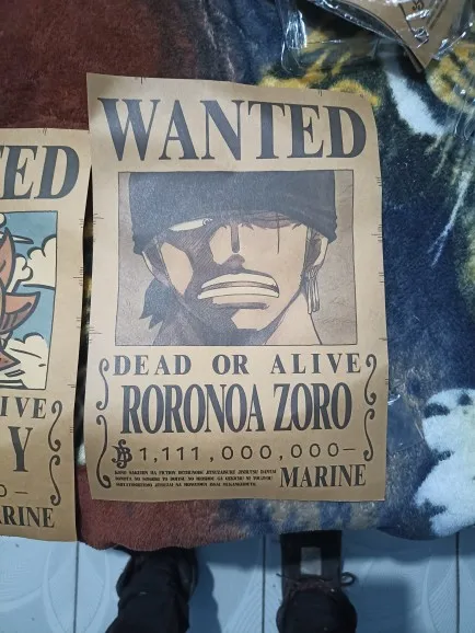 Foto de un comprador: Pósters de One Piece Wanted de Luffy y Zoro, juego vintage de 10