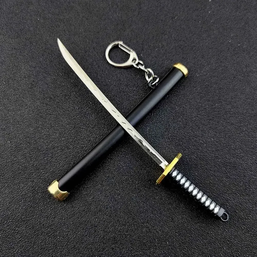 Mini Roronoa Zoro Samurai espada llavero Anime plástico vaina – noir modèle 769