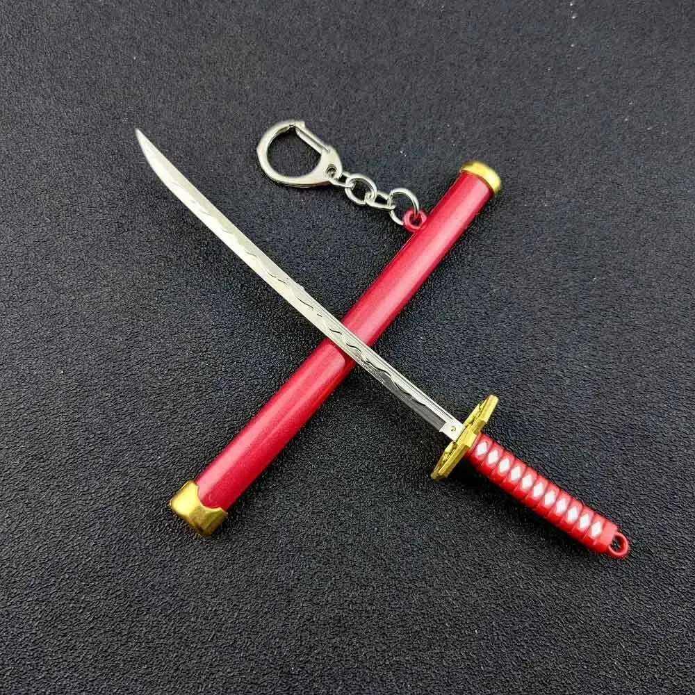 Mini Roronoa Zoro Samurai espada llavero Anime plástico vaina – k769 rouge