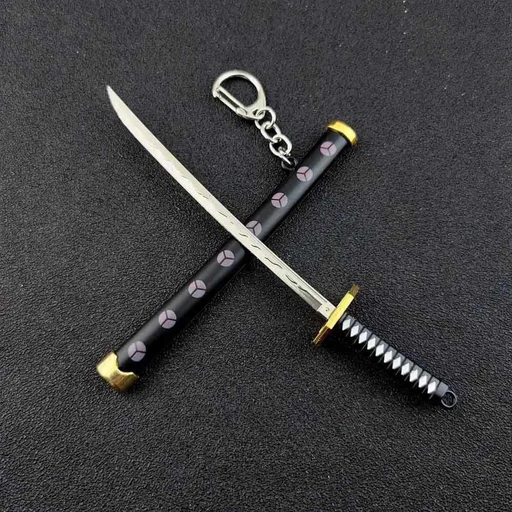 Mini Roronoa Zoro Samurai espada llavero Anime plástico vaina – k769 rose et noir