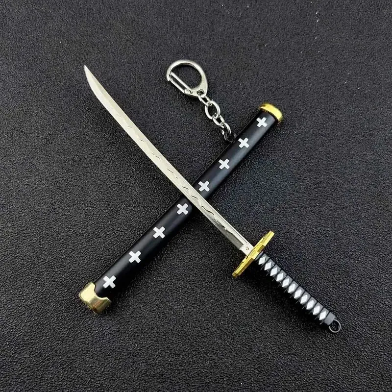 Disfraz de Zoro: llavero de mini espada con vaina de plástico – Llévalo contigo