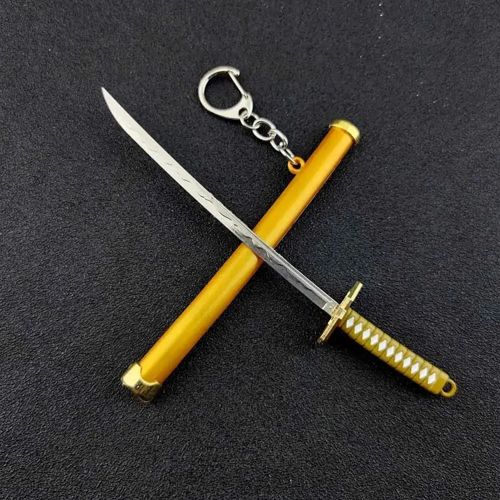 Mini Roronoa Zoro Samurai espada llavero Anime plástico vaina – k769 jaune
