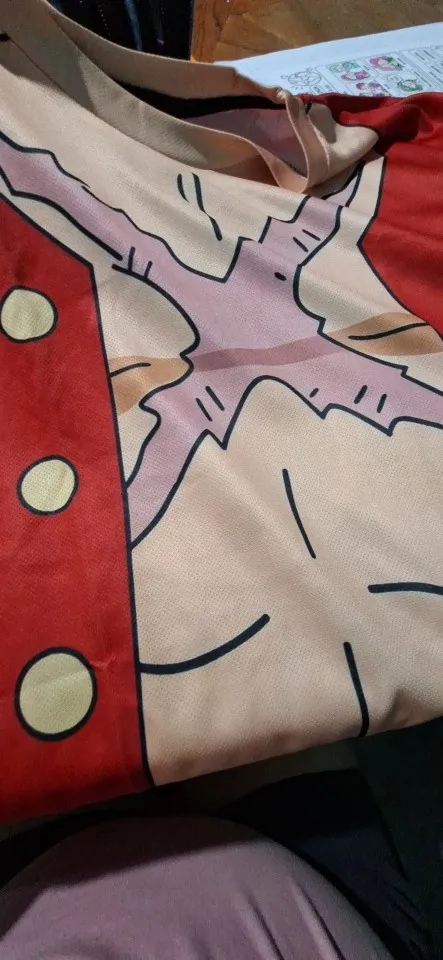 Foto de un comprador: Disfraz de Luffy: camiseta de poliéster en tallas 90 a 6XL