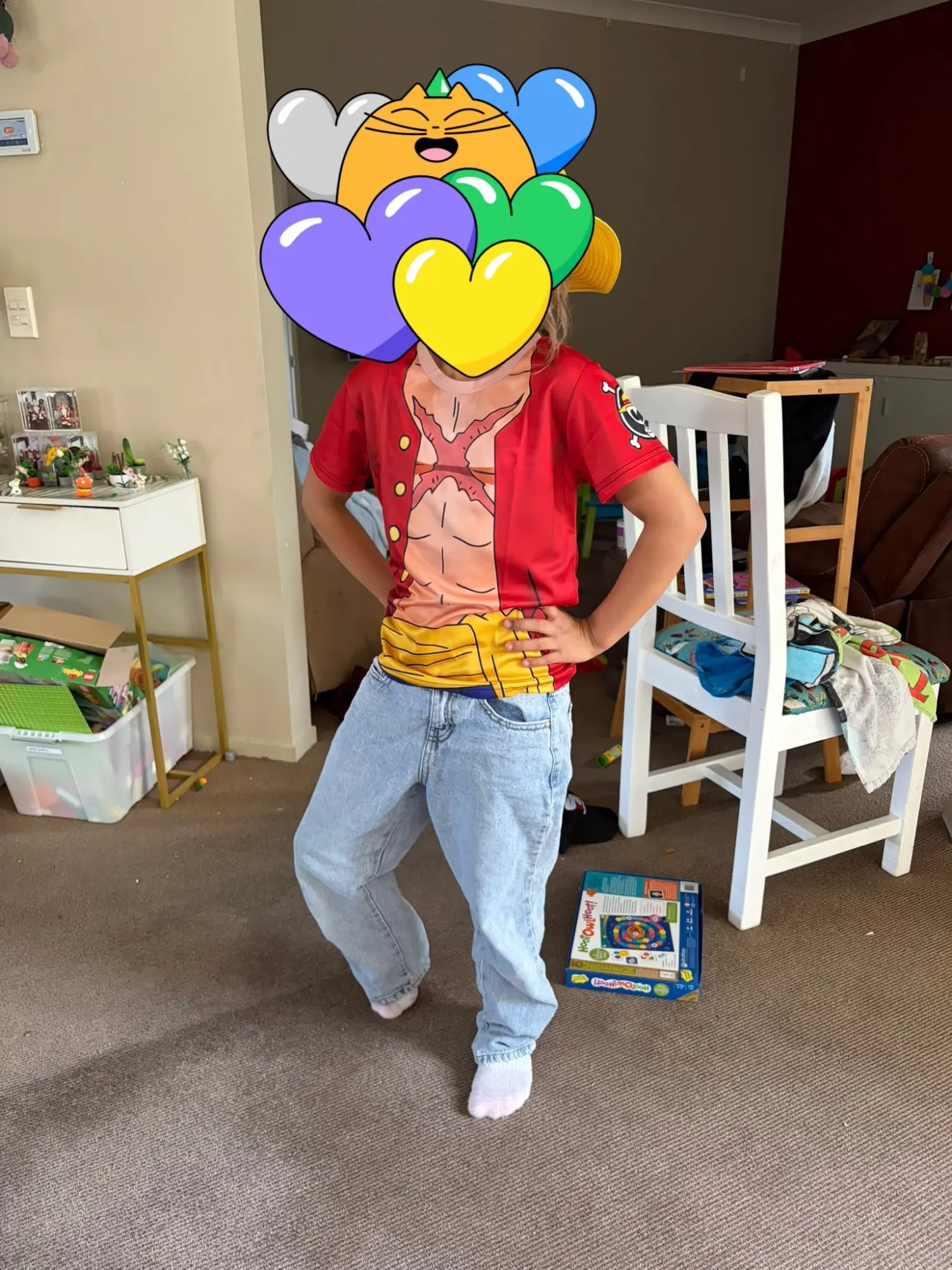 Foto de un comprador: Disfraz de Luffy: camiseta de poliéster en tallas 90 a 6XL