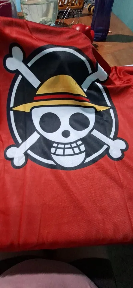 Foto de un comprador: Disfraz de Luffy: camiseta de poliéster en tallas 90 a 6XL