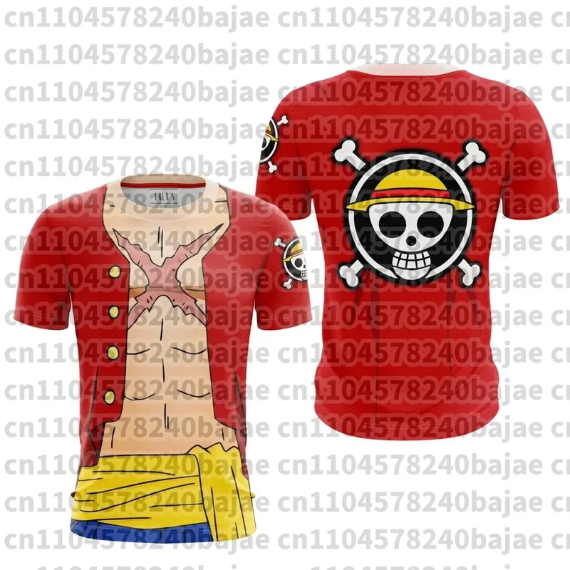 Disfraz de Luffy: camiseta de poliéster en tallas 90 a 6XL – Escoge diseño