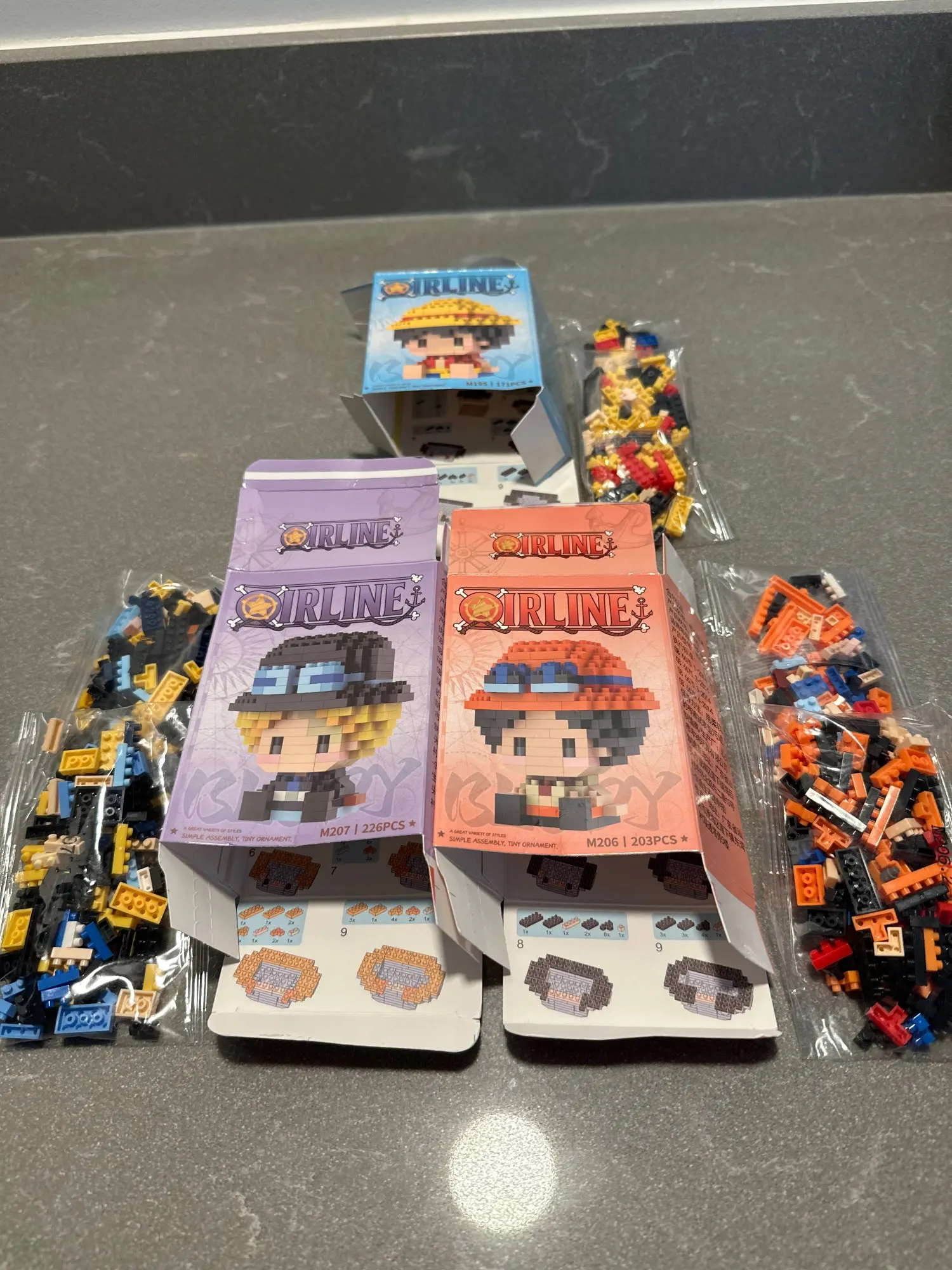 Foto de un comprador: Figura de One Piece 3D de mini ladrillos para armar y exhibir