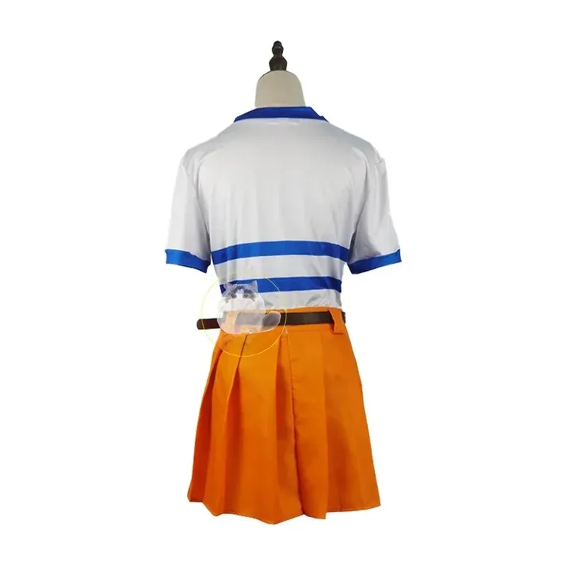 Peluca y disfraz de Nami de One Piece, uniforme en 5 tallas – Poliéster y falda corta: lo que dicen las compradoras