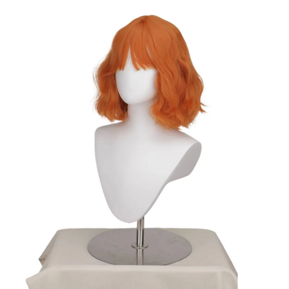 Pelucas de One Piece: Nami ondulada naranja, 40 cm – vue 3