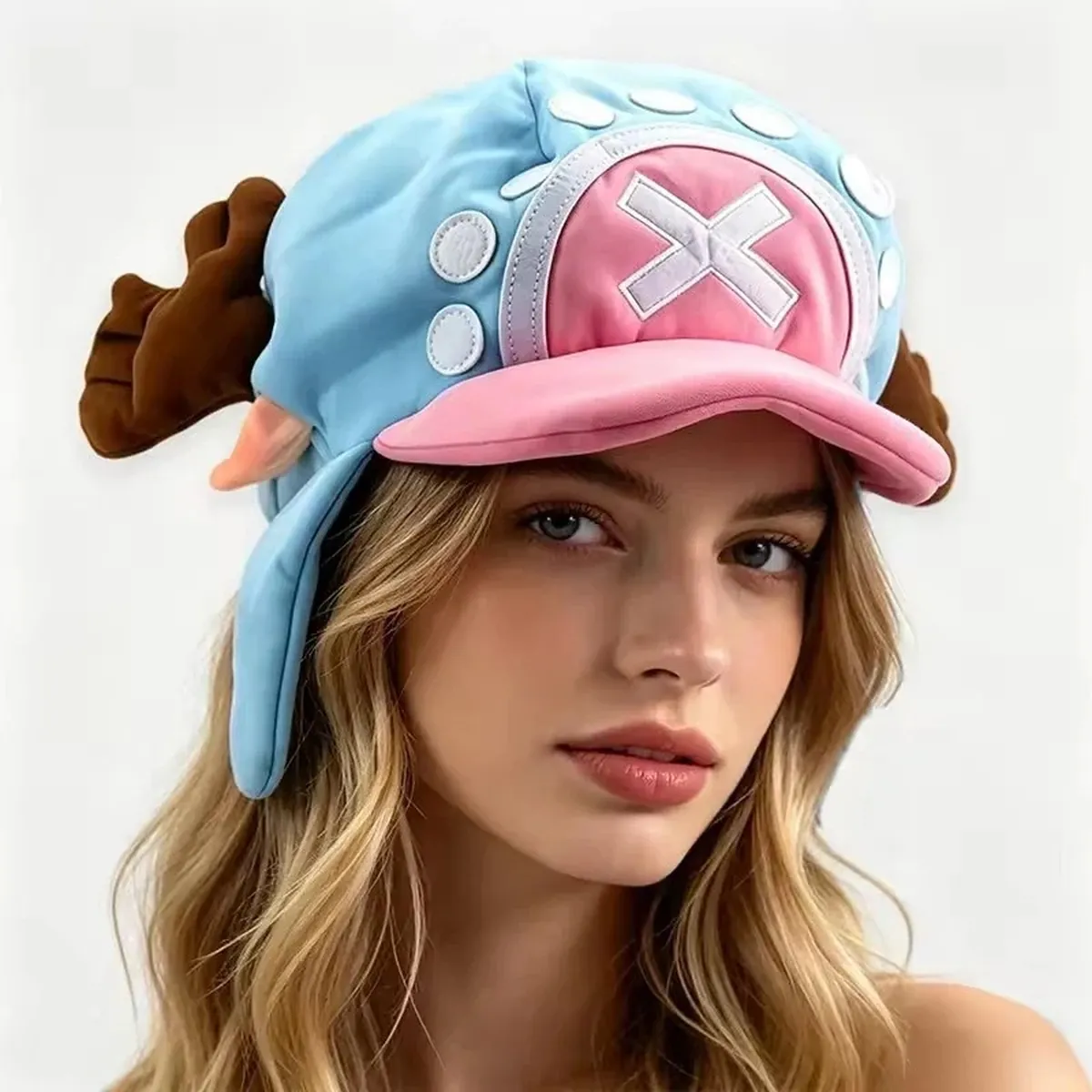 Peluche de Chopper: gorro de felpa para cosplay y fiestas – vue 2