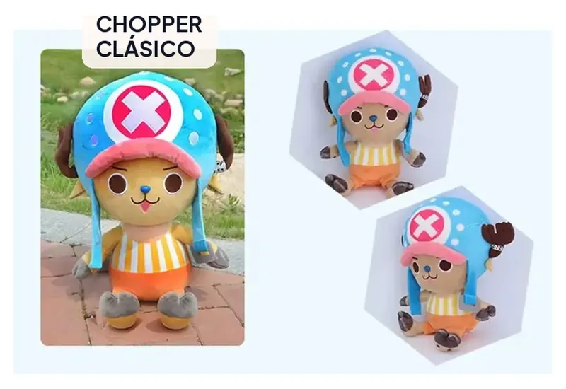 Peluche de Chopper de One Piece de 25, 30 y 45 cm, de algodón