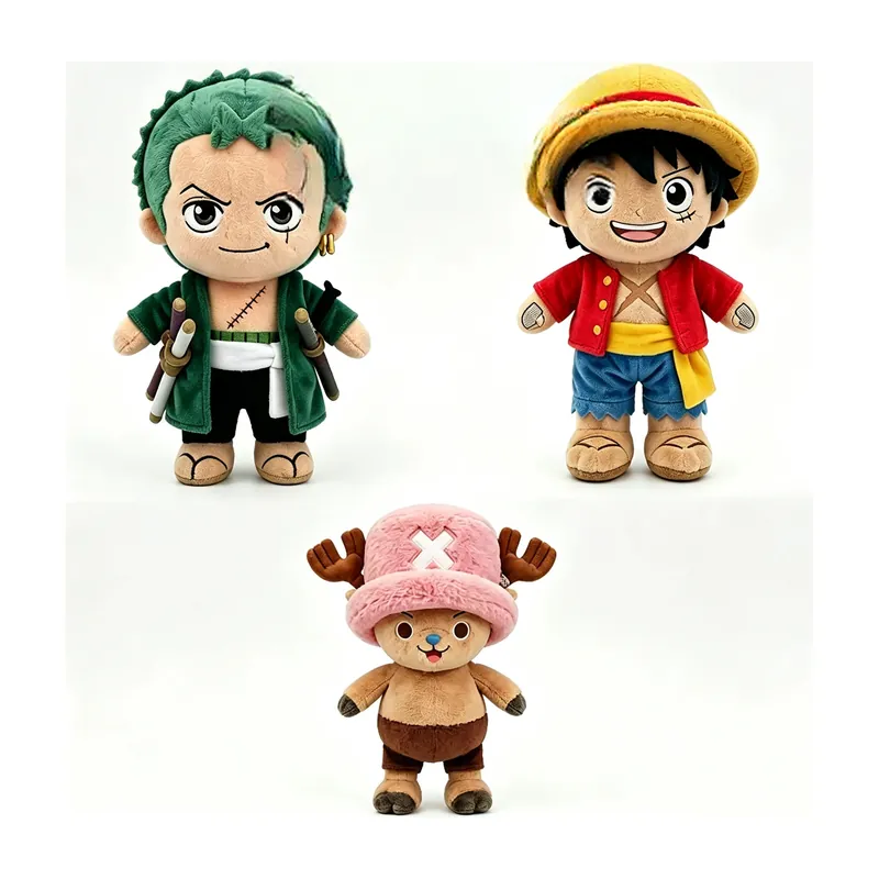 Peluche de Luffy, Chopper y Zoro con ropa removible – Chopper rosa con peso en manos y pies