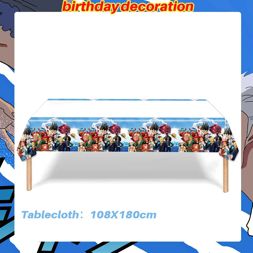 Platos para Fiesta de Cumpleaños de One Piece Banner – tablecloth, 1 pièce