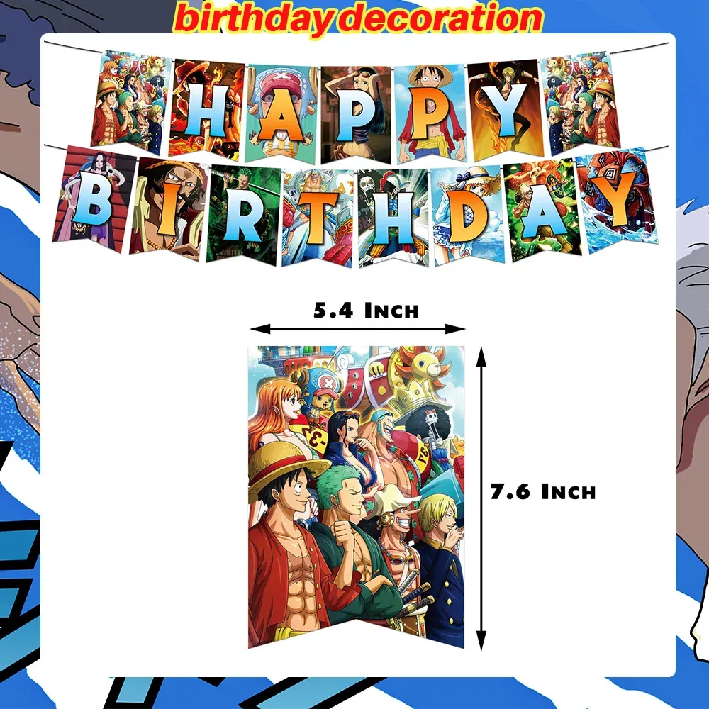 Platos para Fiesta de Cumpleaños de One Piece Banner – banner 1