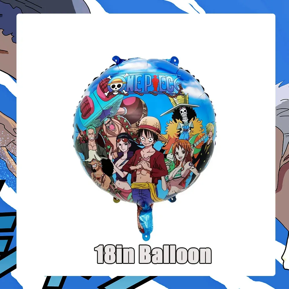 Platos para Fiesta de Cumpleaños de One Piece Banner – balloon, 1 pièce
