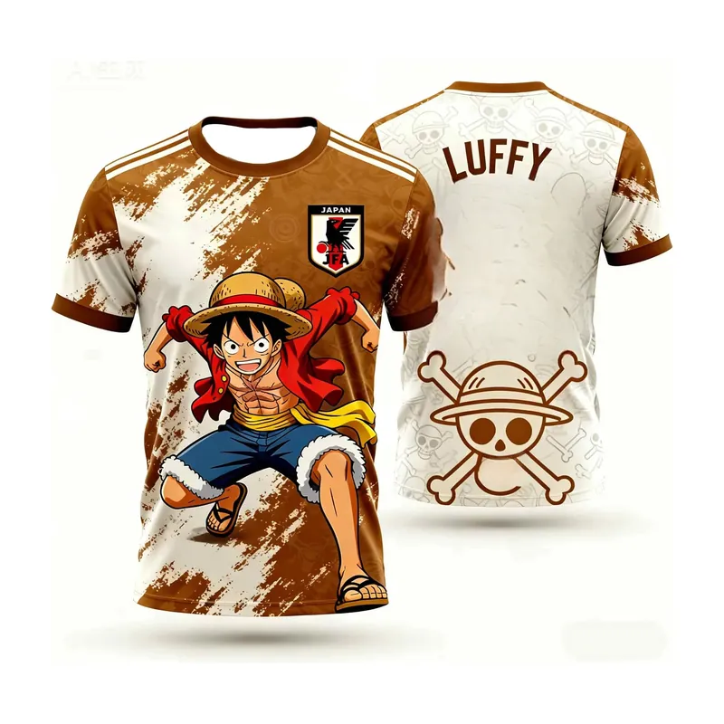 Playera de futbol de Luffy de One Piece Japón, niños y adultos – ghk645